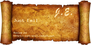Just Emil névjegykártya